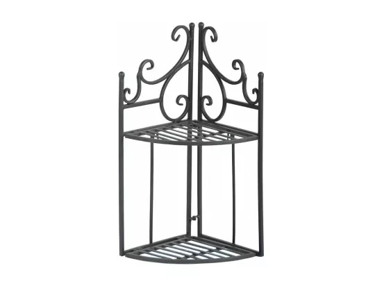 Etagère d'angle pliante - L 22,1 x l 22 x H 47,2 cm - Noir