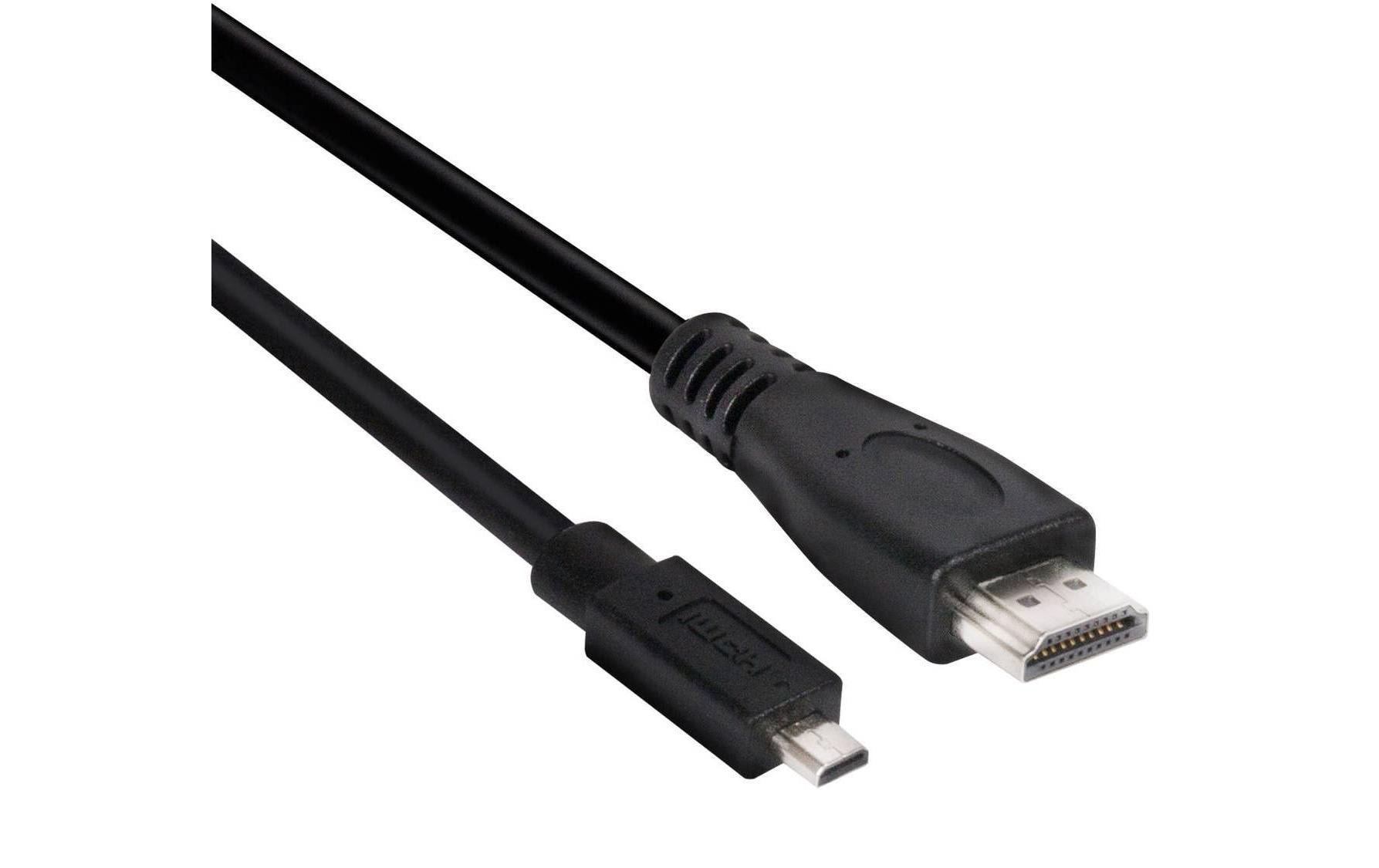Kabel Micro-HDMI – HDMI 2.0 4K60 Hz, 1 mMicro HDMI auf HDMI 2.0 Kabel, 4K60Hz