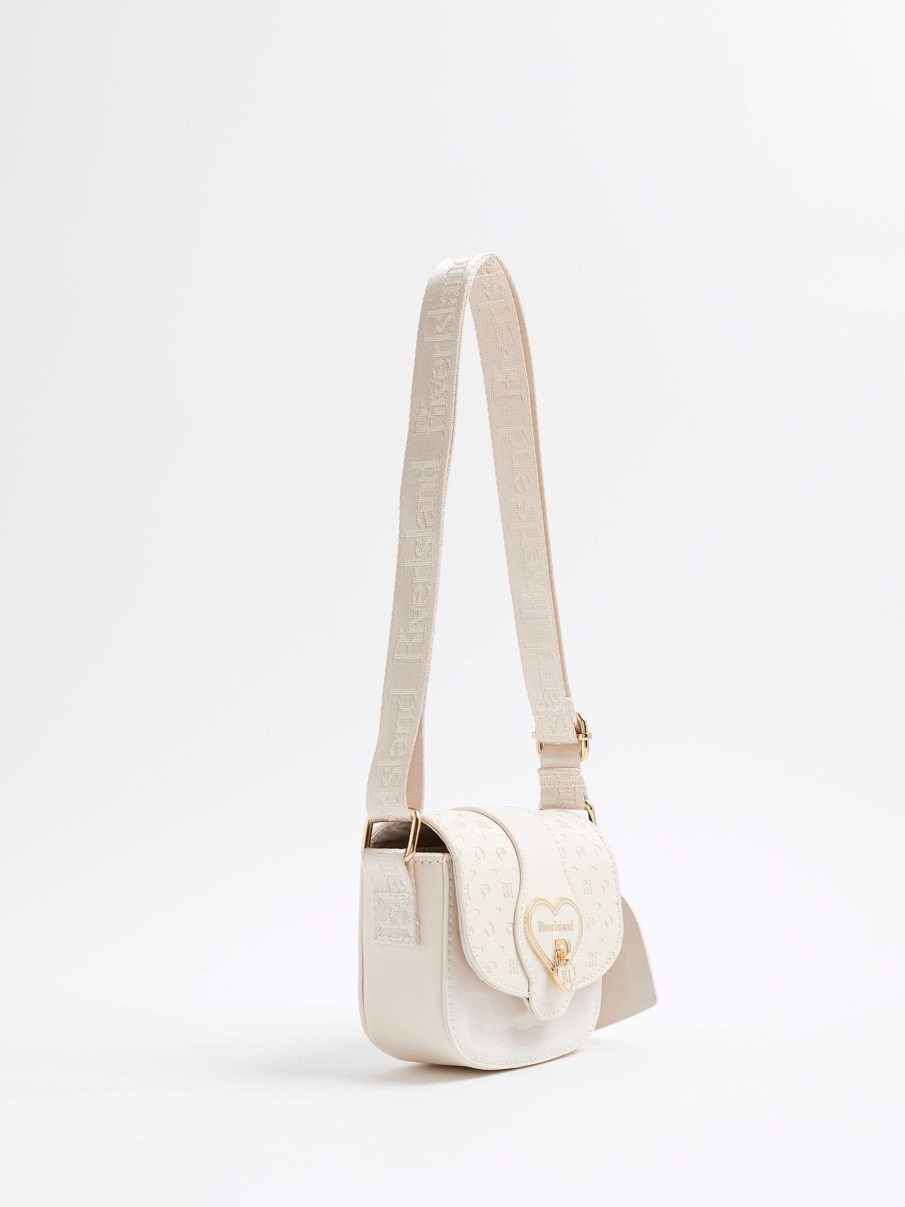 River Island Heartlock tas met monogram voor meisjes
