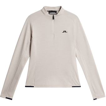 J.Lindeberg Steffi Mid Layer Langarmshirt Moonbeam Melange Damen