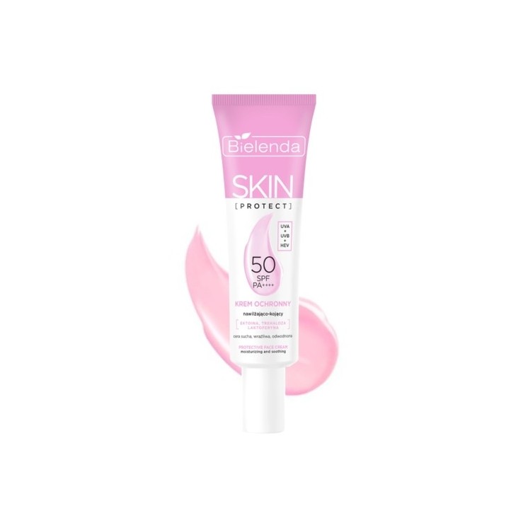Bielenda SKIN PROTECT Schutzcreme SPF 50 feuchtigkeitsspendend und beruhigend PA++++, UVA + UVB + HEV 40 ml