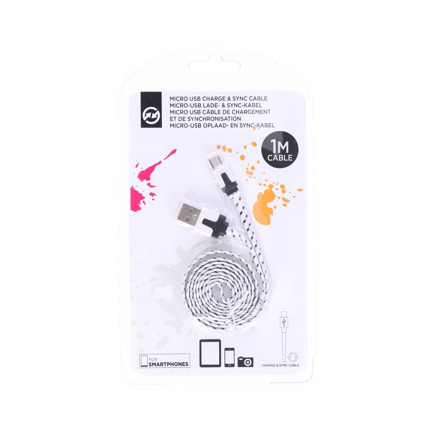 2in1 USB Sync-/Ladekabel 6farbig