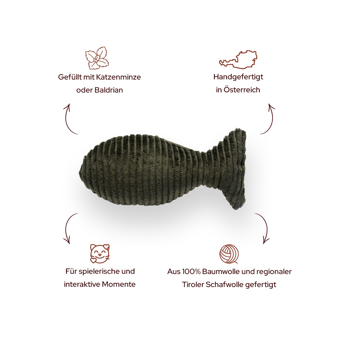 The Catery Katzenminze Kissen Fisch