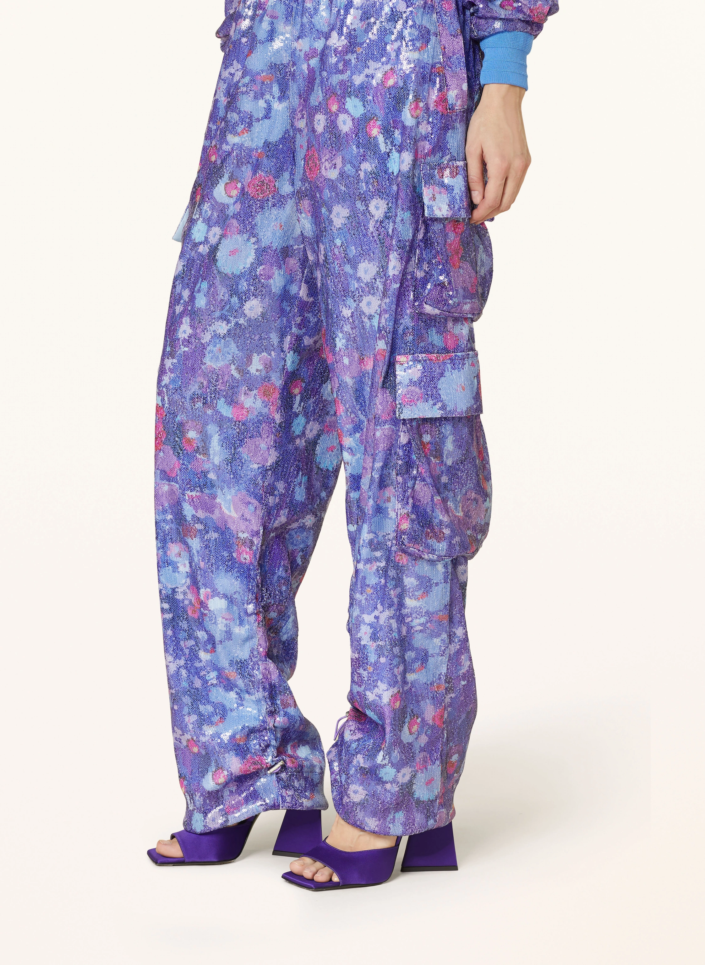 KHRISJOY Cargohose mit Pailletten