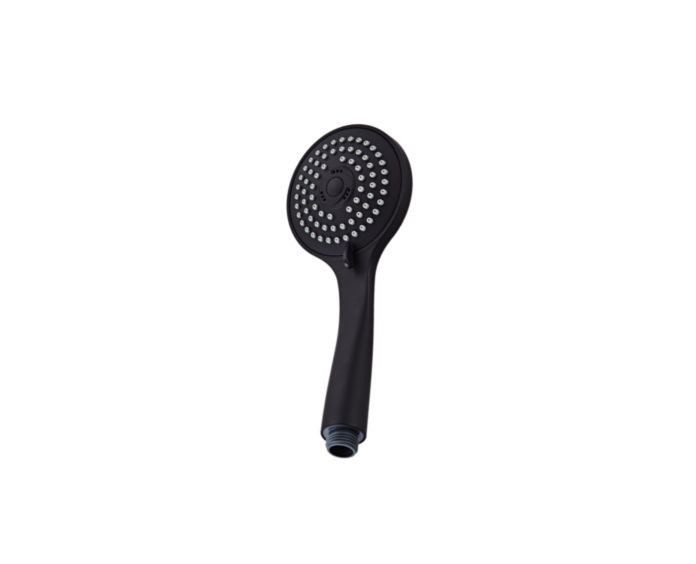Saniclear Nero inbouwregendouche 30cm rond met plafondarm, 3 standen handdouche en glijstang zwart mat