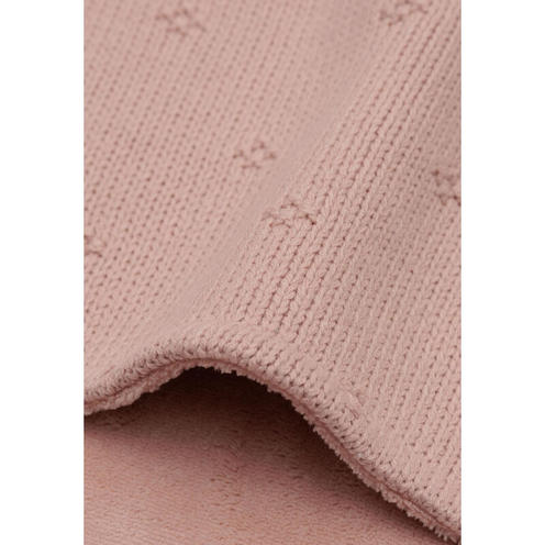 Couverture berceau velvet Cosy knit - Wild rose - JOLLEIN