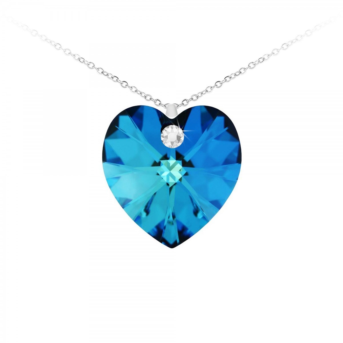 Collier coeur SC Crystal orné de Cristaux scintillants