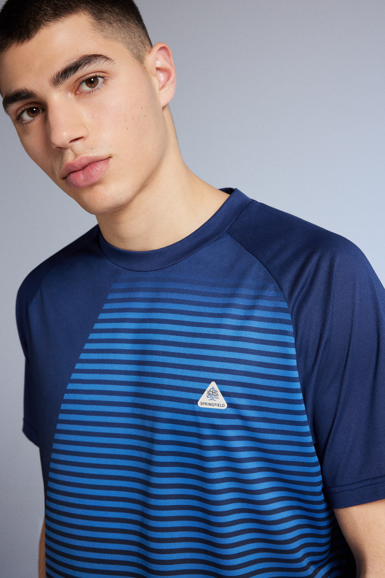 Camiseta Outdoor - azul médio