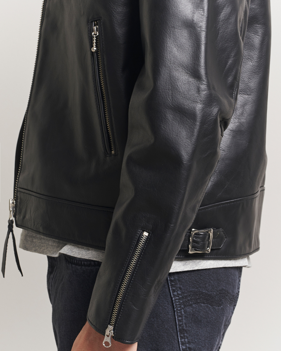 Nudie Jeans Eddy Rider Leather Jacket Black