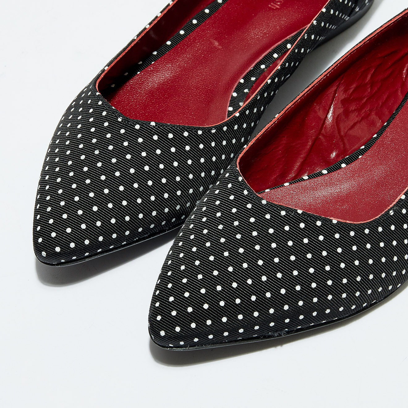 Sambapah Ballerines en Tissu Léa à pois noir/blanc