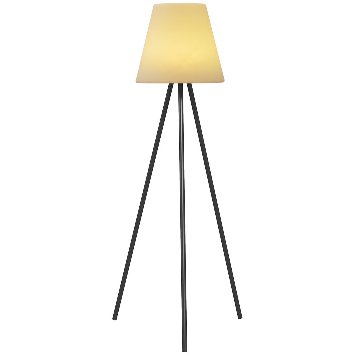 Outsunny Solar Vloerlamp Buiten Vloerlamp, 38cm x 38cm x 137cm, Aluminium, Dimbaar Warm Wit + Zwart