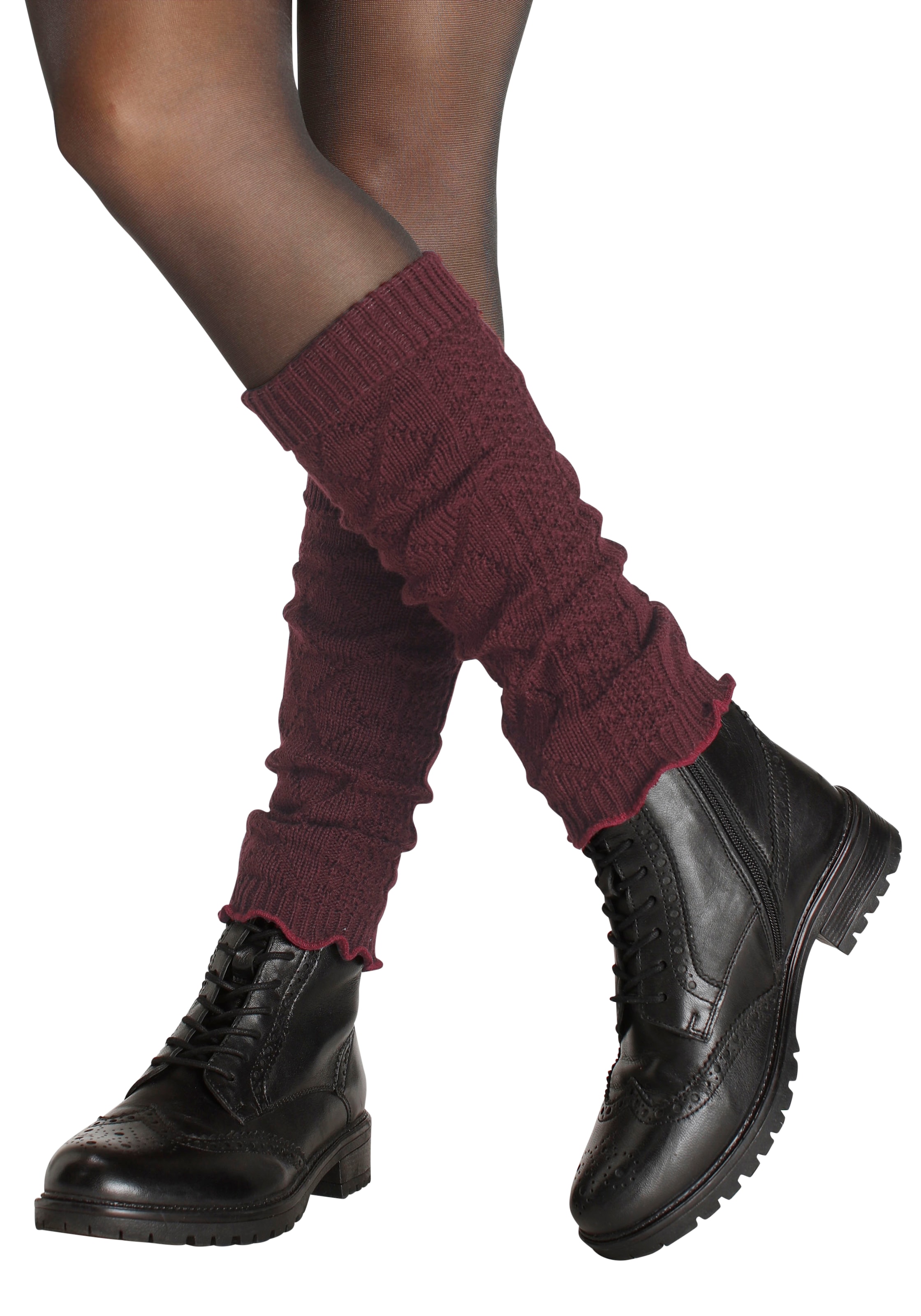 Lavana Stulpensocken Packung, 2 Stk. tlg. mit Zopfstrickmuster