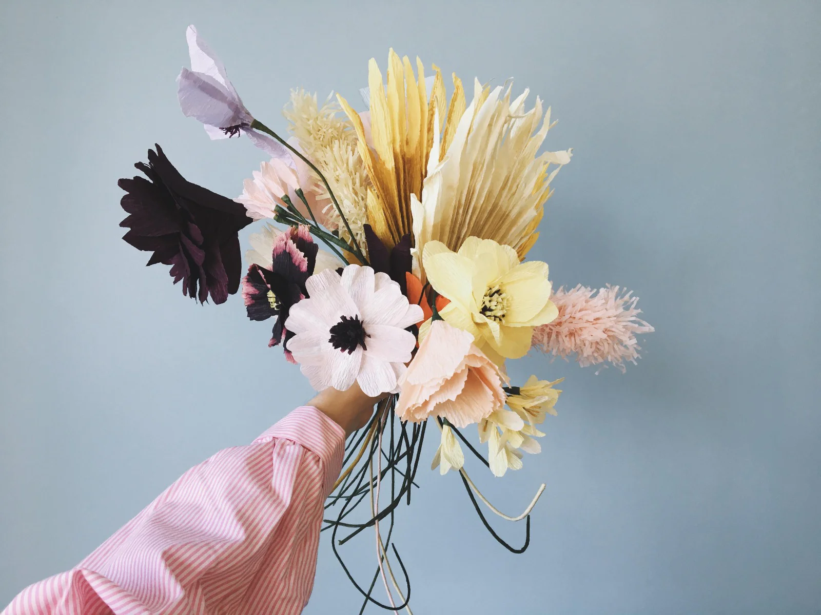 Studio About  Ice Poppy papirblomst - Ochra