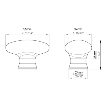 Knop Floor wit 55mm