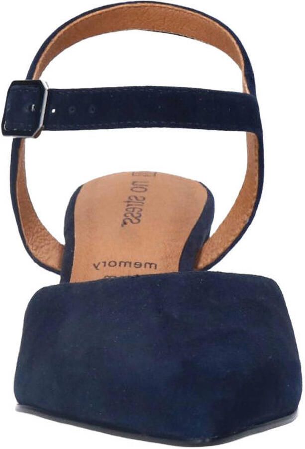 No Stress Dames Donkerblauwe suède slingbacks