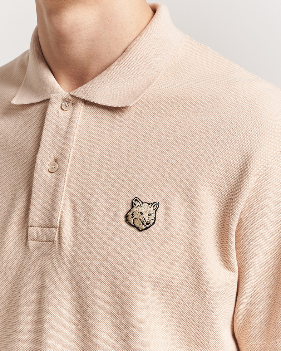 Maison Kitsuné Tonal Fox Head Polo Smoke Beige