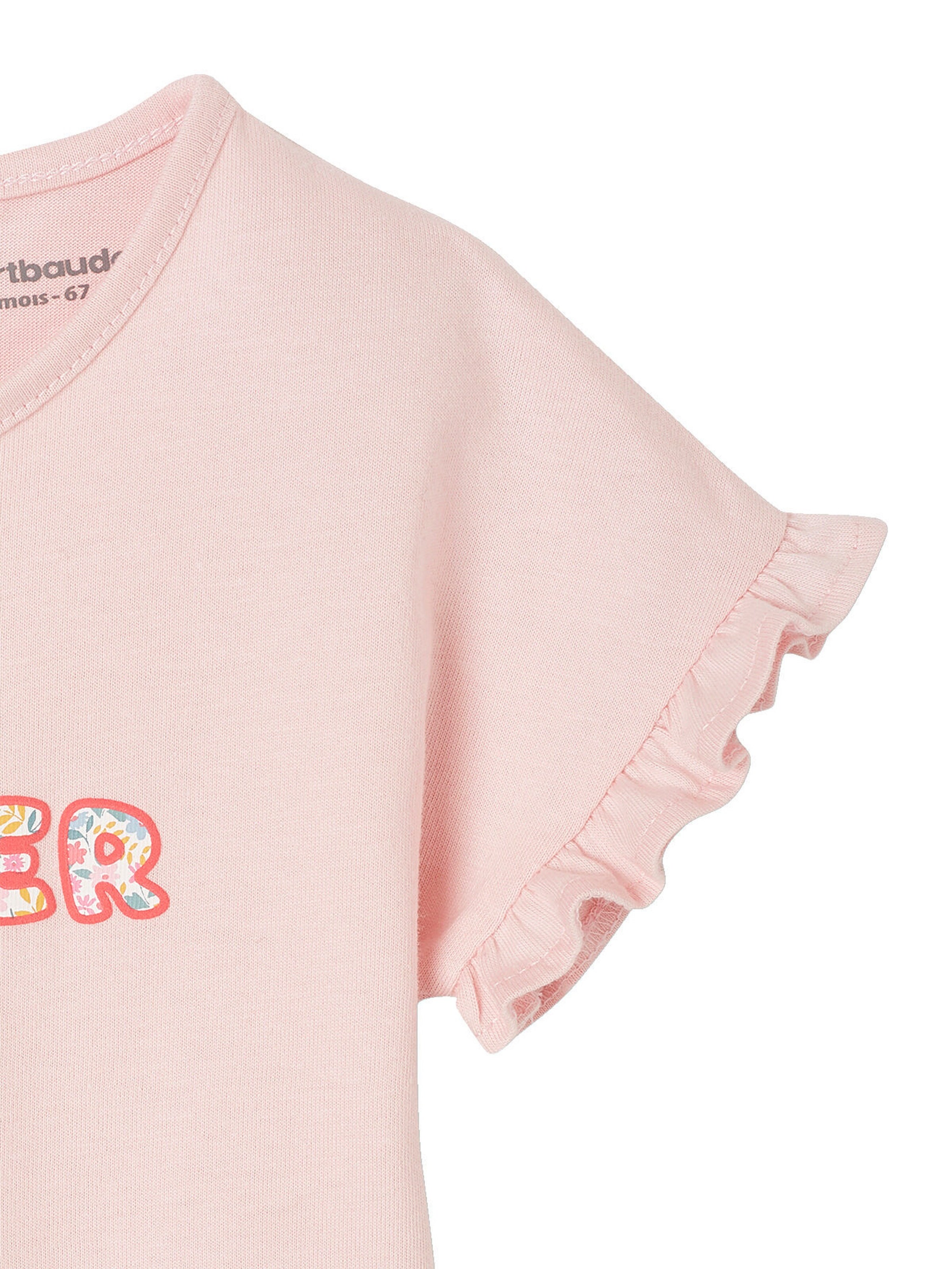 Vertbaudet Bio-Kollektion: Baby T-Shirt mit Messageprint hellrosa