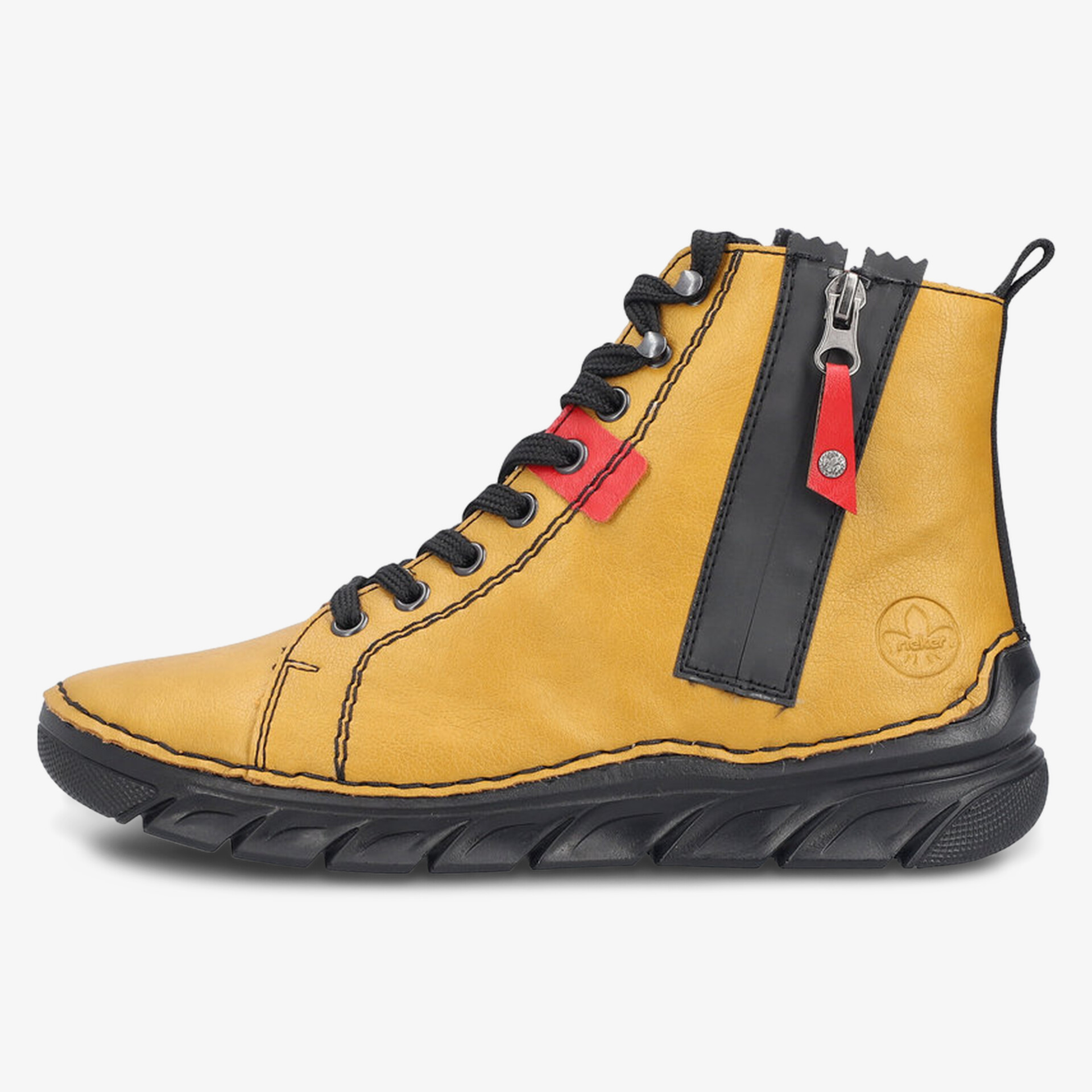 rieker Damen Schnürstiefeletten gelb
