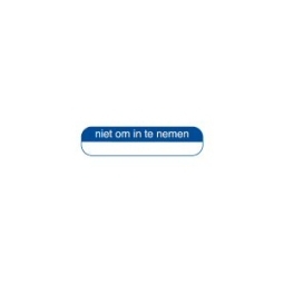 Blockland Strooketiket niet om in te nemen 30X7mm 1000stuks rol kl