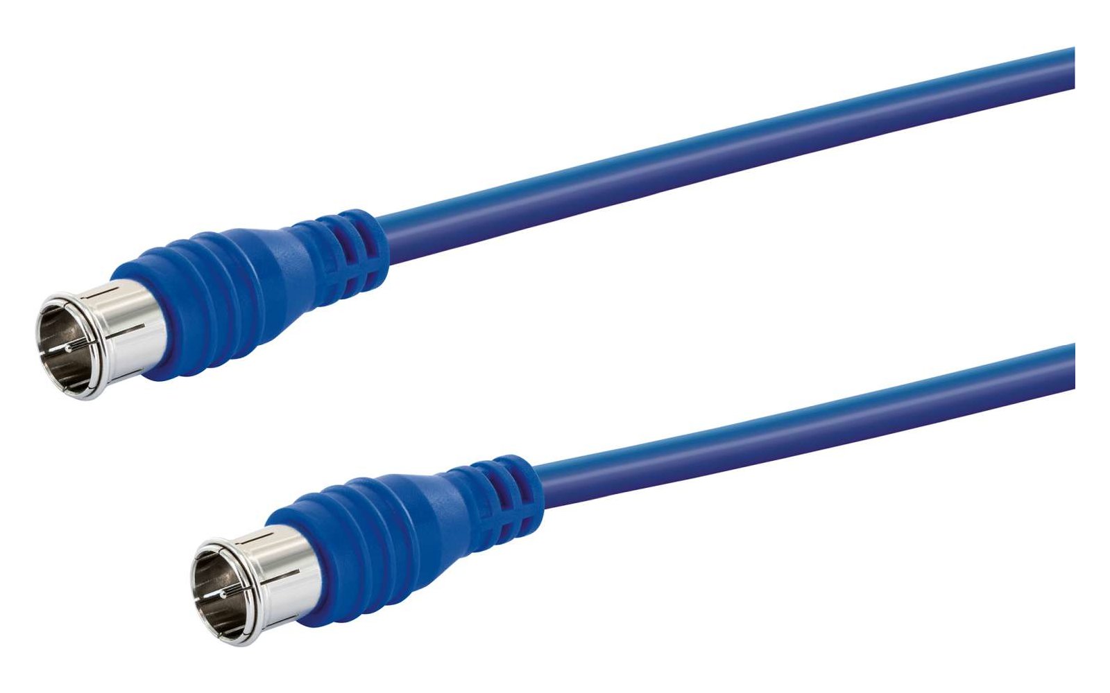 Schwaiger flexibles SAT Koaxialkabel mit F Quick Stecker 3 m