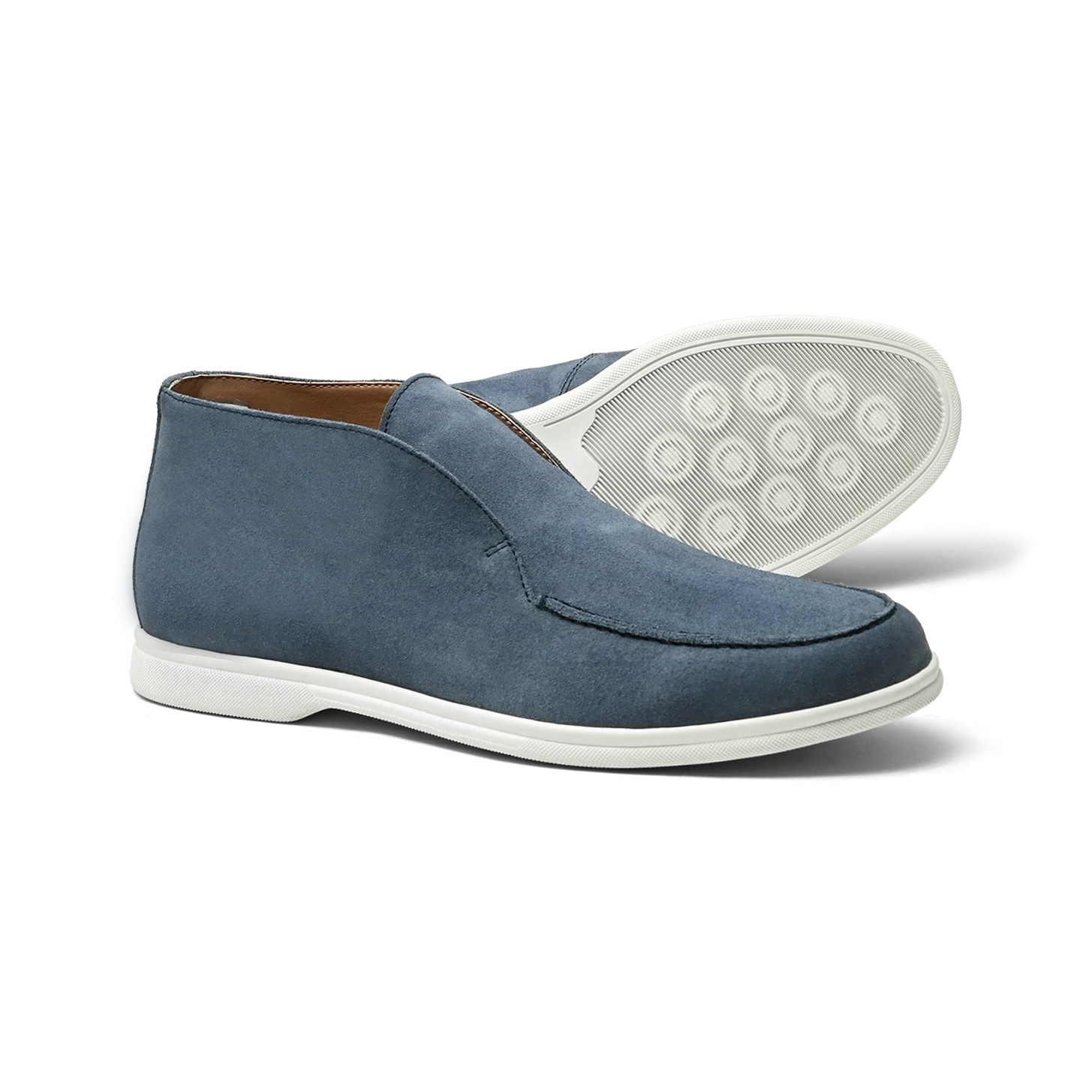 Sasha-Boots en veau velours jean