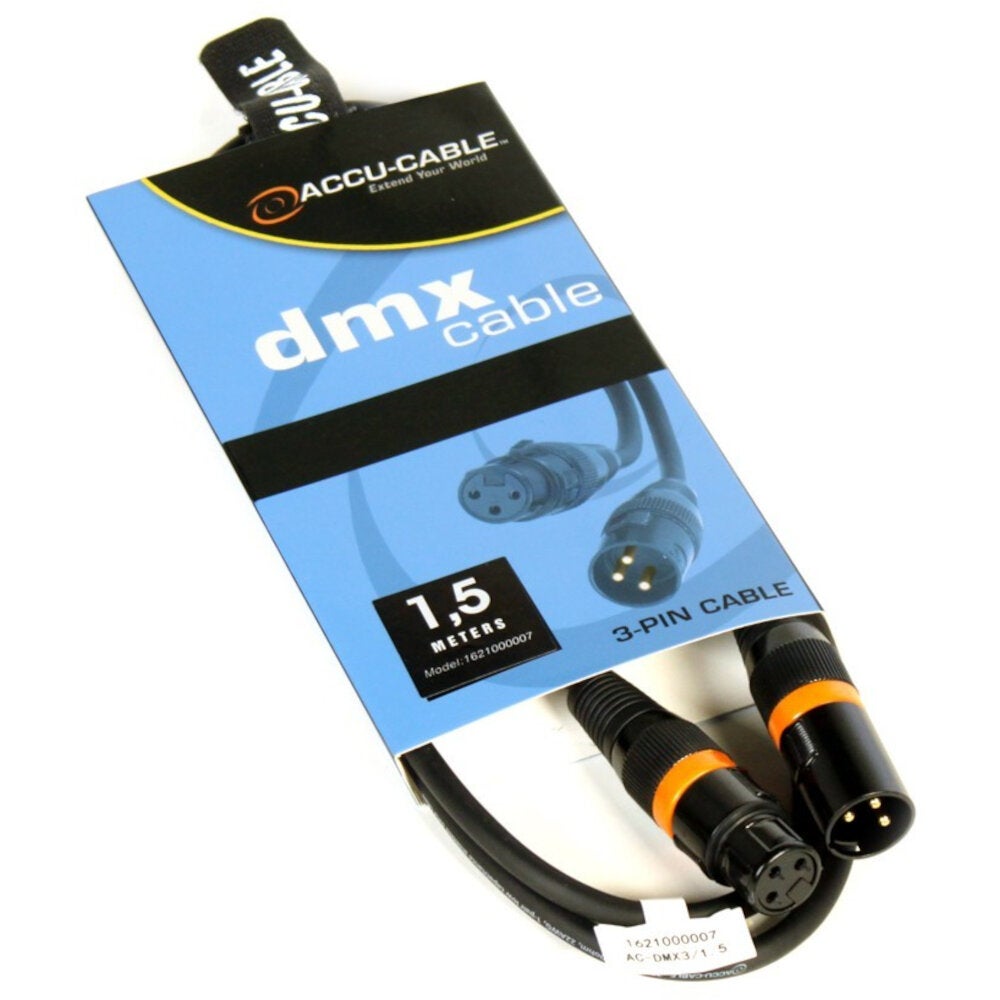 Accu-cable AC-DMX3/1.5 signaalkabel 1.5 meter 110 Ohm
