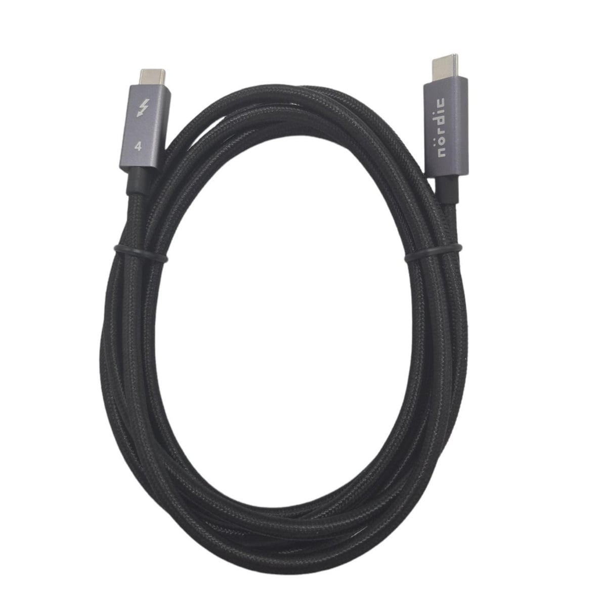 NÖRDIC 1,5 m Thunderbolt 4 USB-C kabel 40 Gbps 100 W lading 8K video kompatibel med USB 4 og Thunderbolt 3