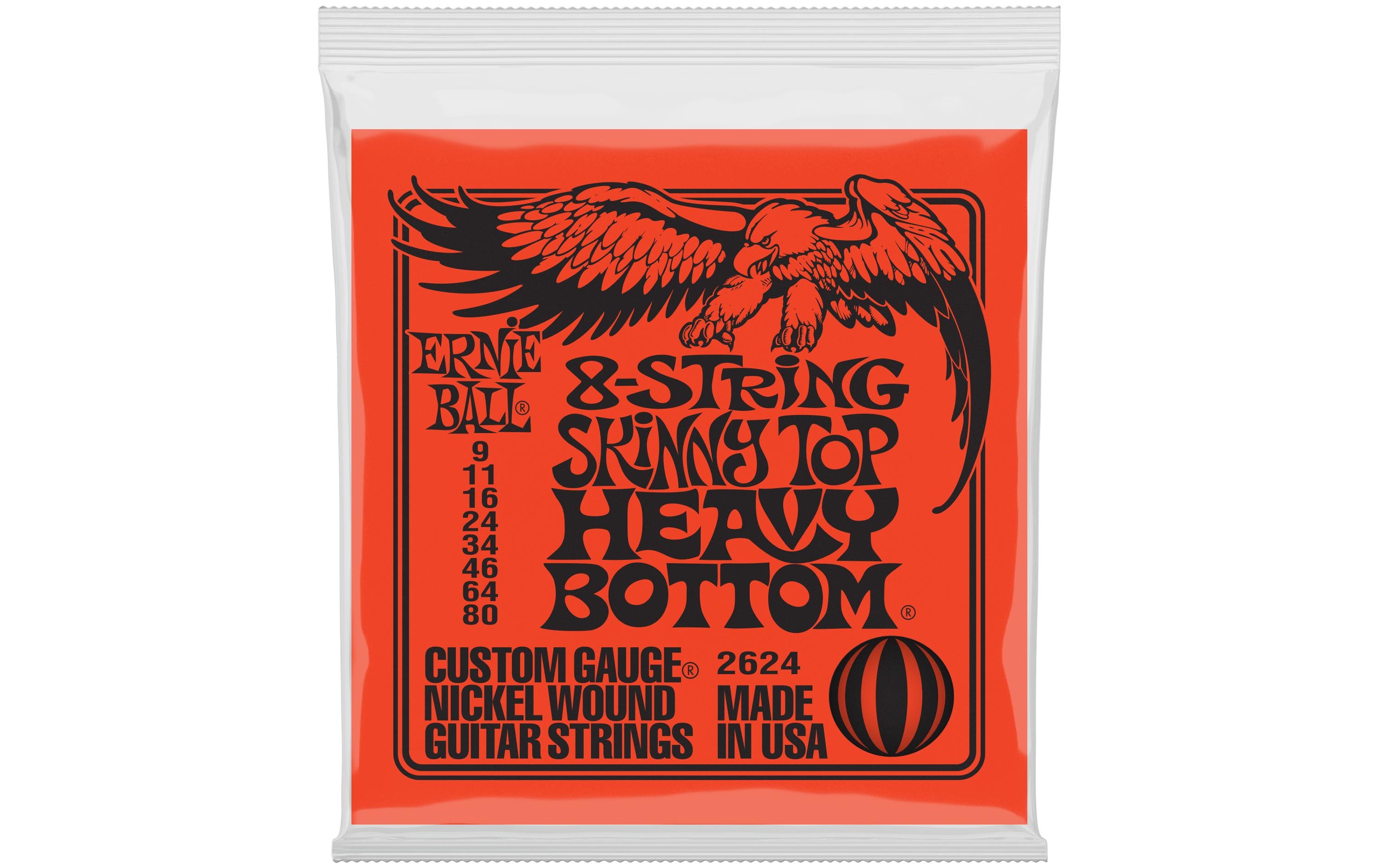 Gitarrensaiten 2624 8-String Skinny Top HBS – 09-80Saitensatz für E-Gitarre