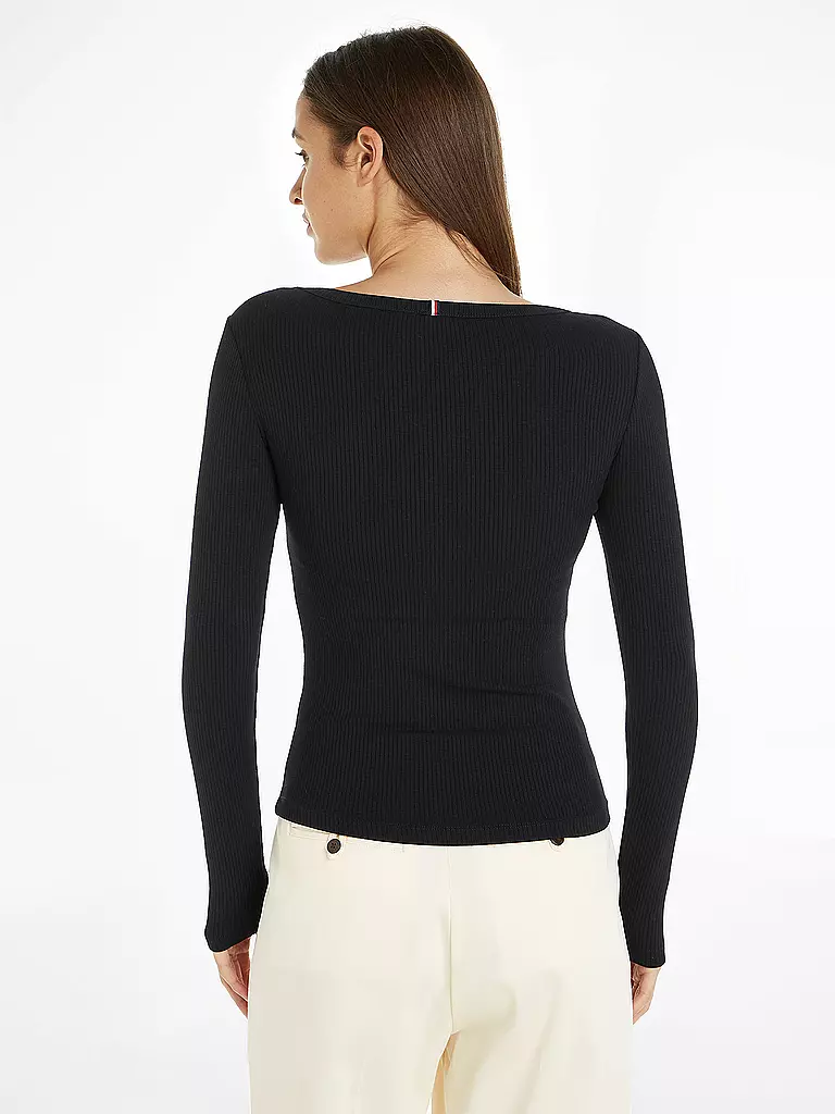 TOMMY HILFIGER Langarmshirt schwarz