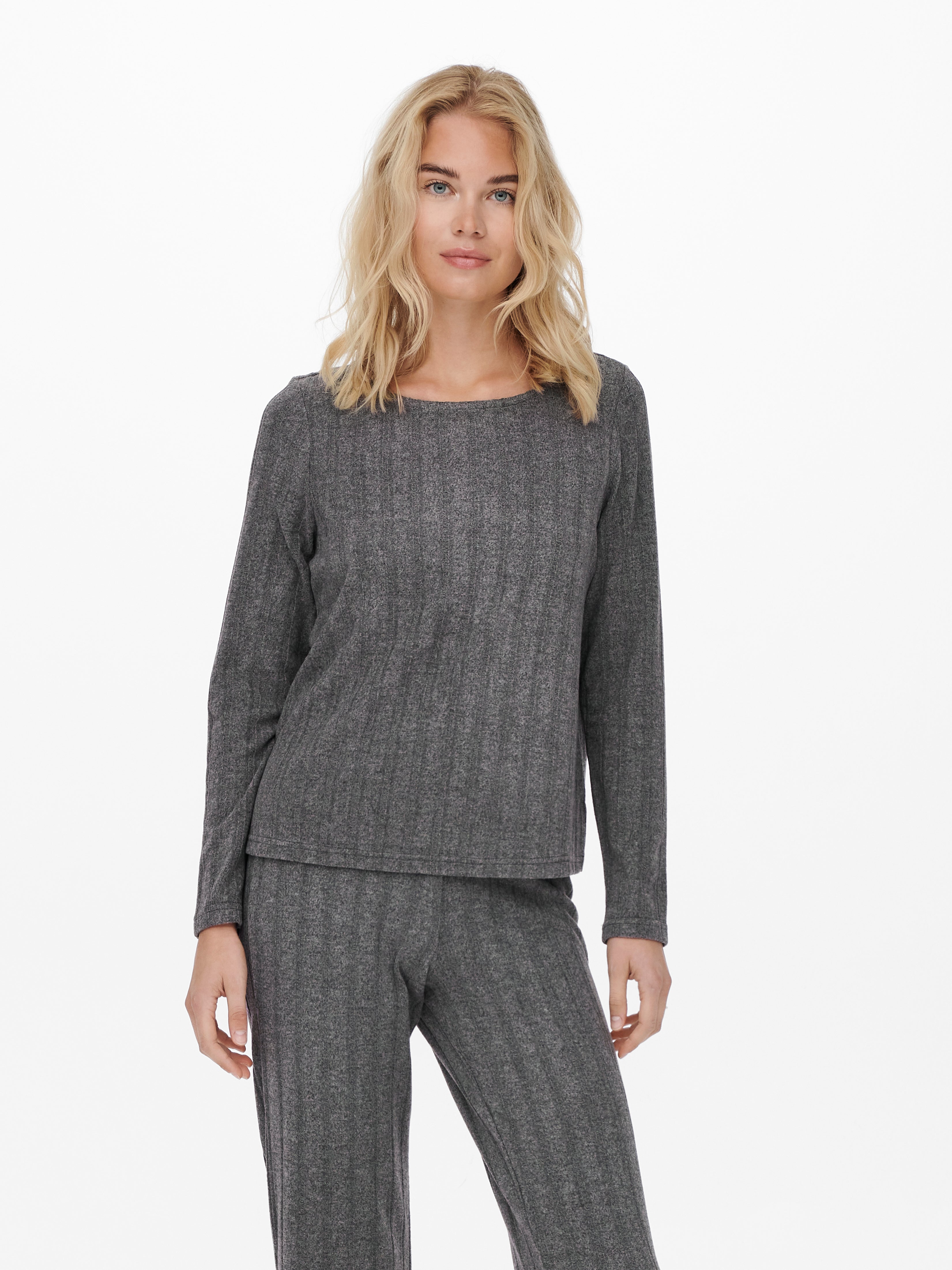 ONLAUGUSTA Top Dark Grey Melange