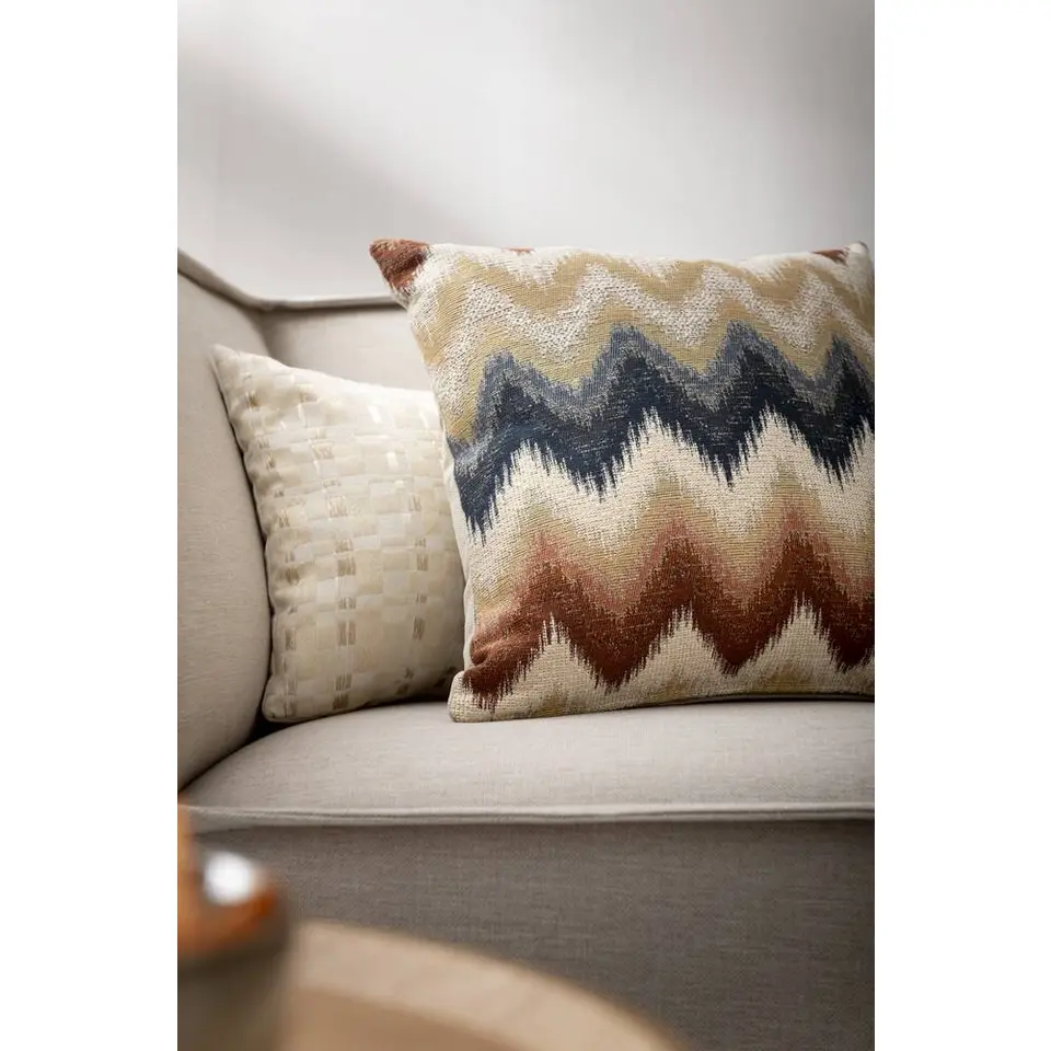 Sierkussen Ward - off-white/bruin - 45x45 cm
