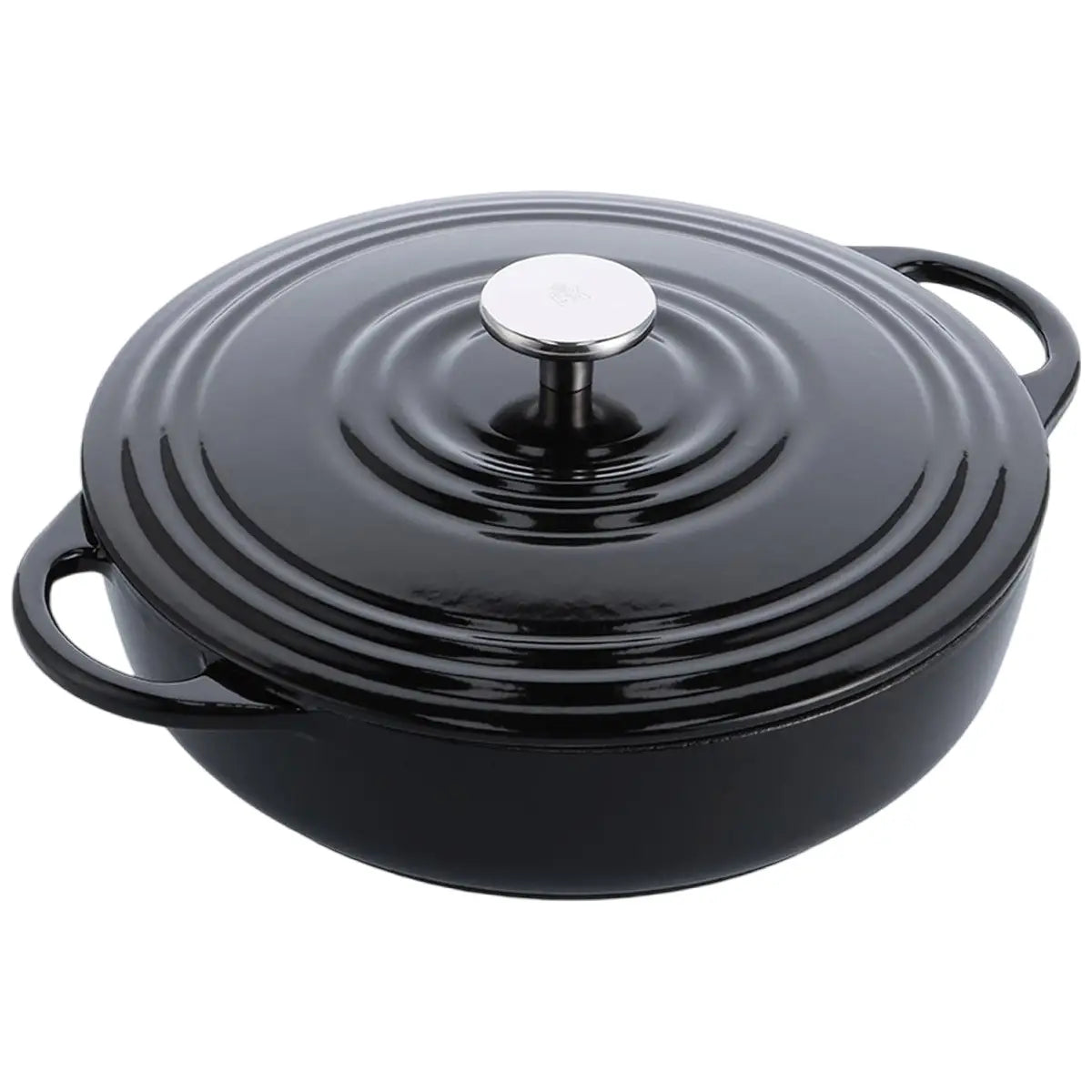BK Bourgogne Gietijzeren Stoofpan Laag Jet Black 28cm