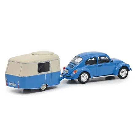 Schuco 450268300 - VW Käfer 1600i m Eriba Puck blau 1:43