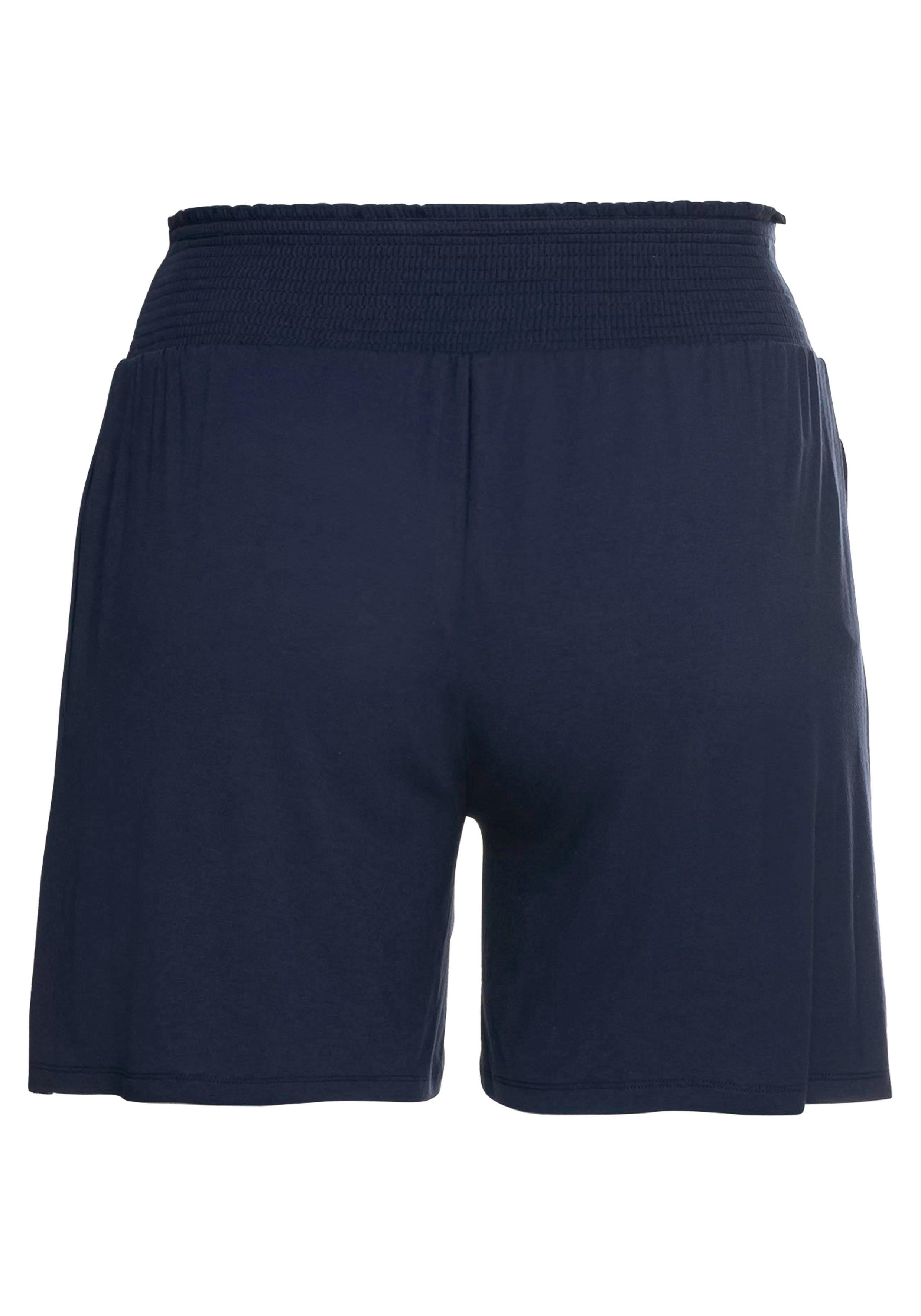 Jerseyshorts mit Smokbund und zwei Taschen