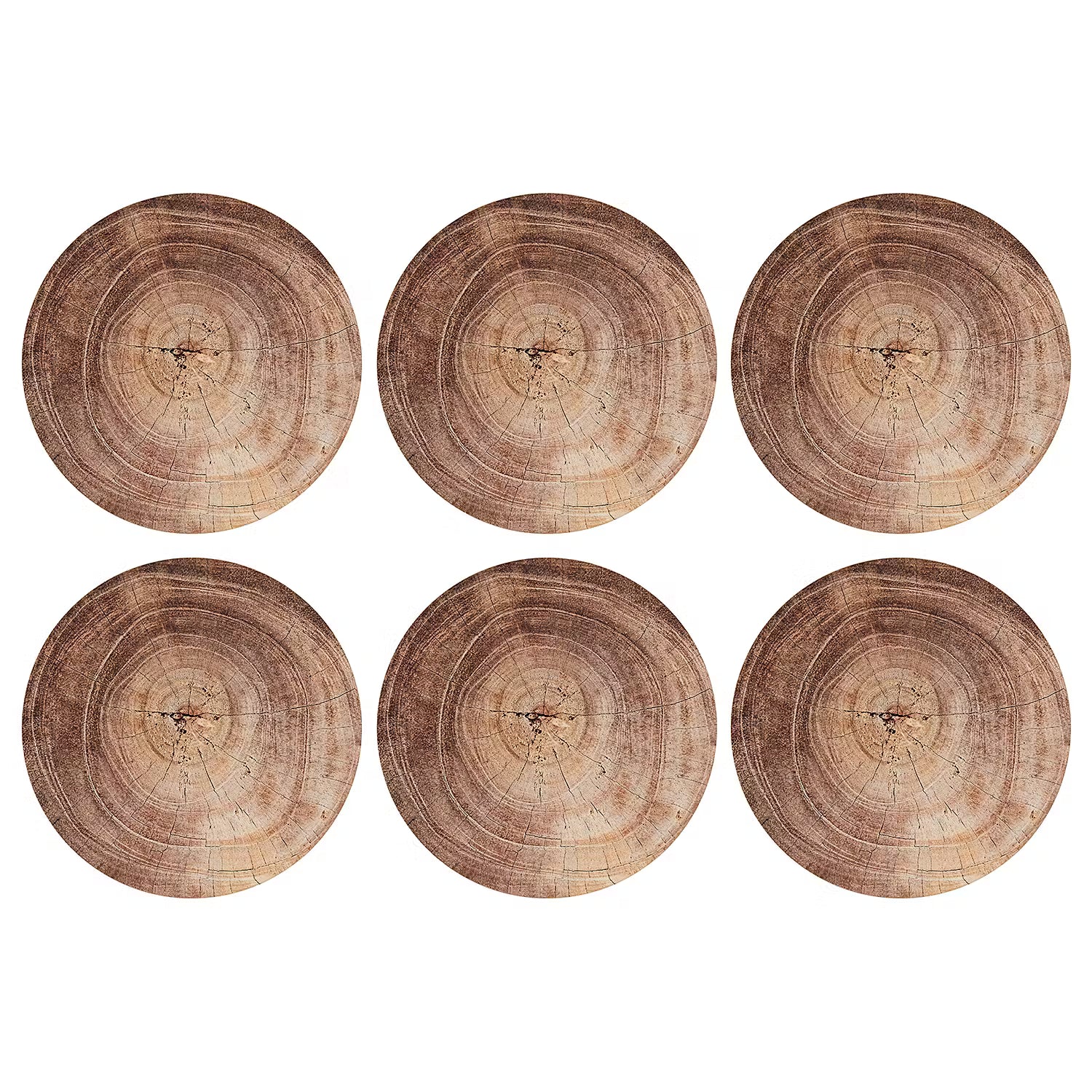 CORKWOOD Tischset Holzoptik 6er-Set