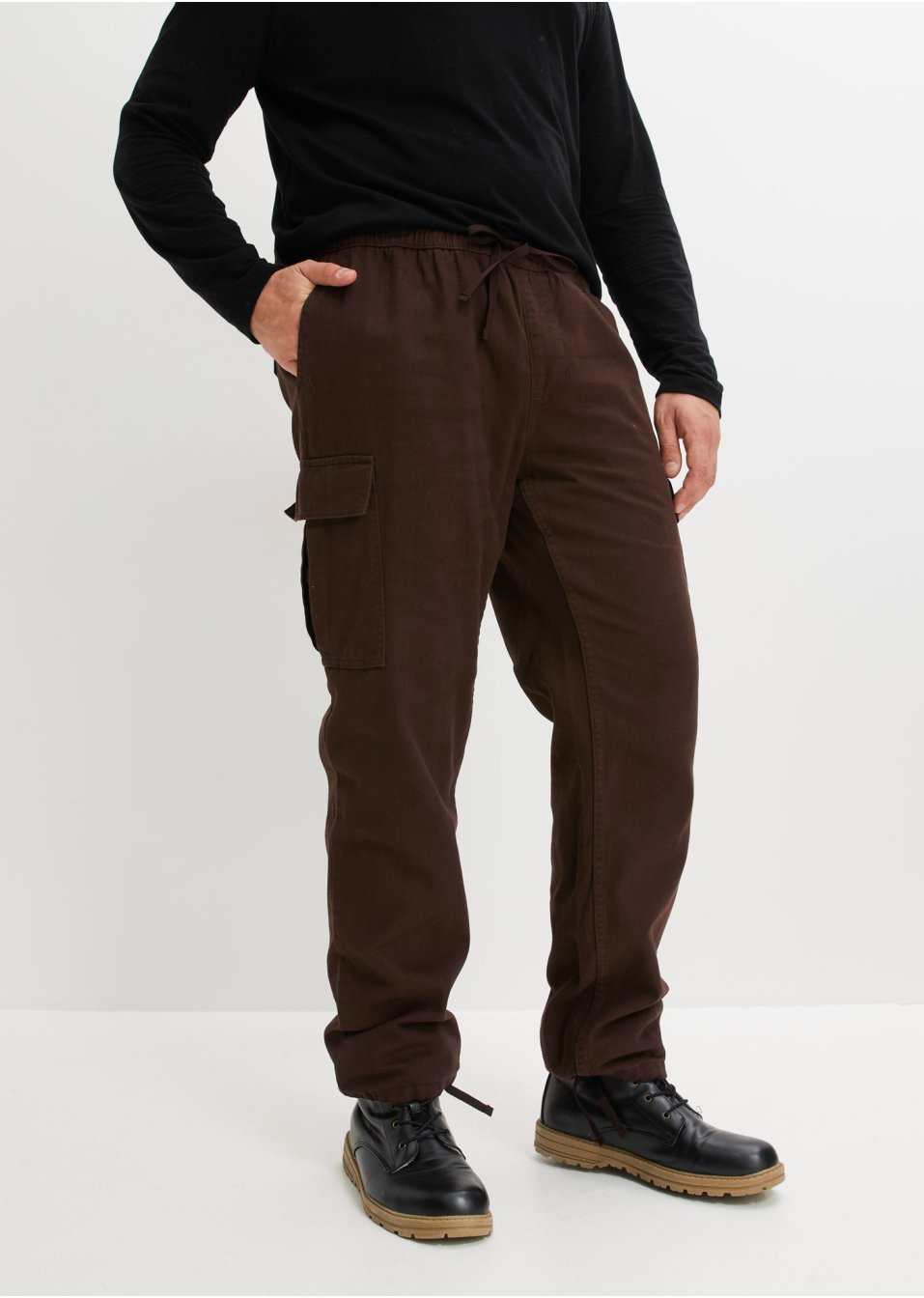 Pantalon thermo Loose Fit avec poches cargo, Straight