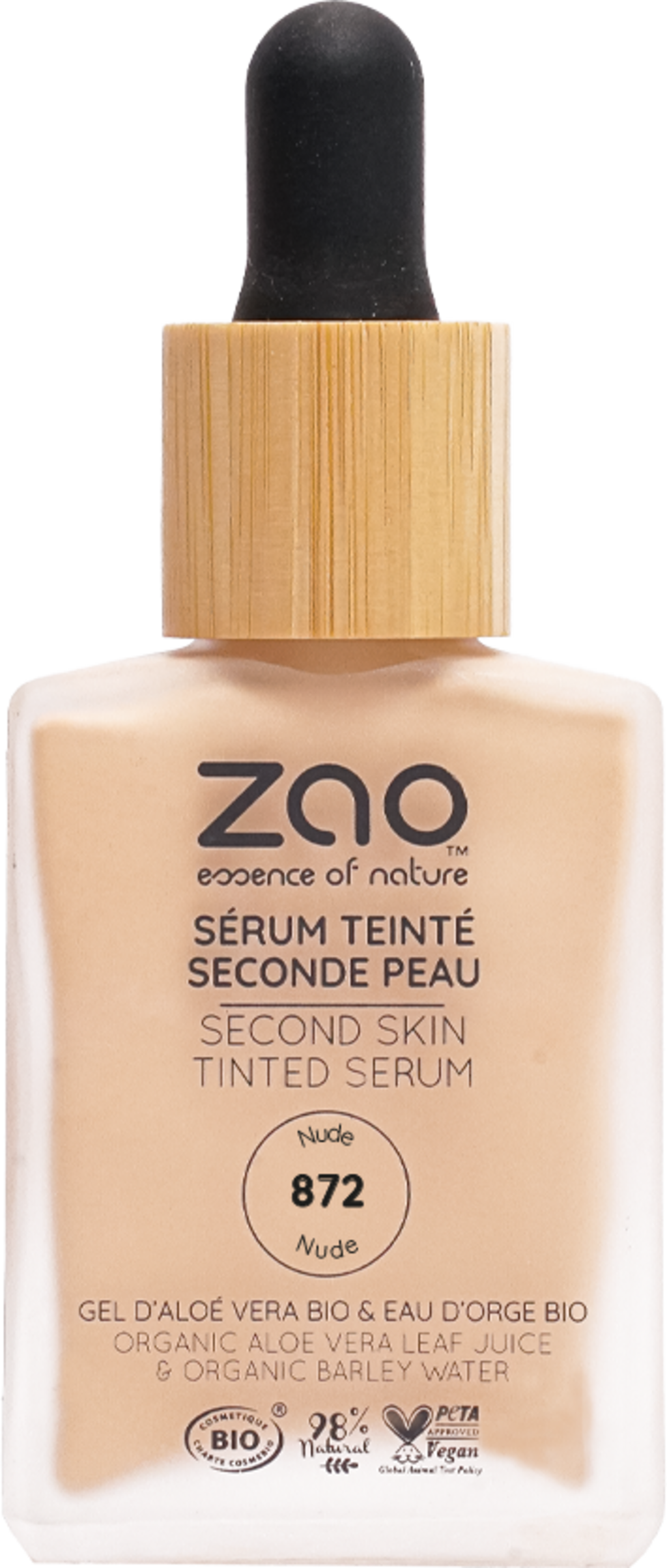 ZAO  Second Skin Tinted Serum, 872 Nude (30 ml)