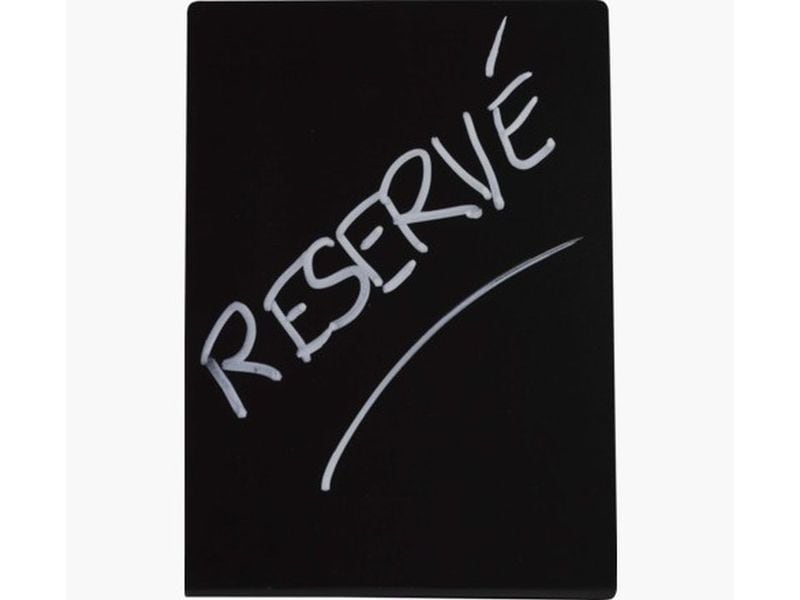 Exacompta Tischaufsteller A5-Hochformat, Schwarz Tisch-Kreidetafel
