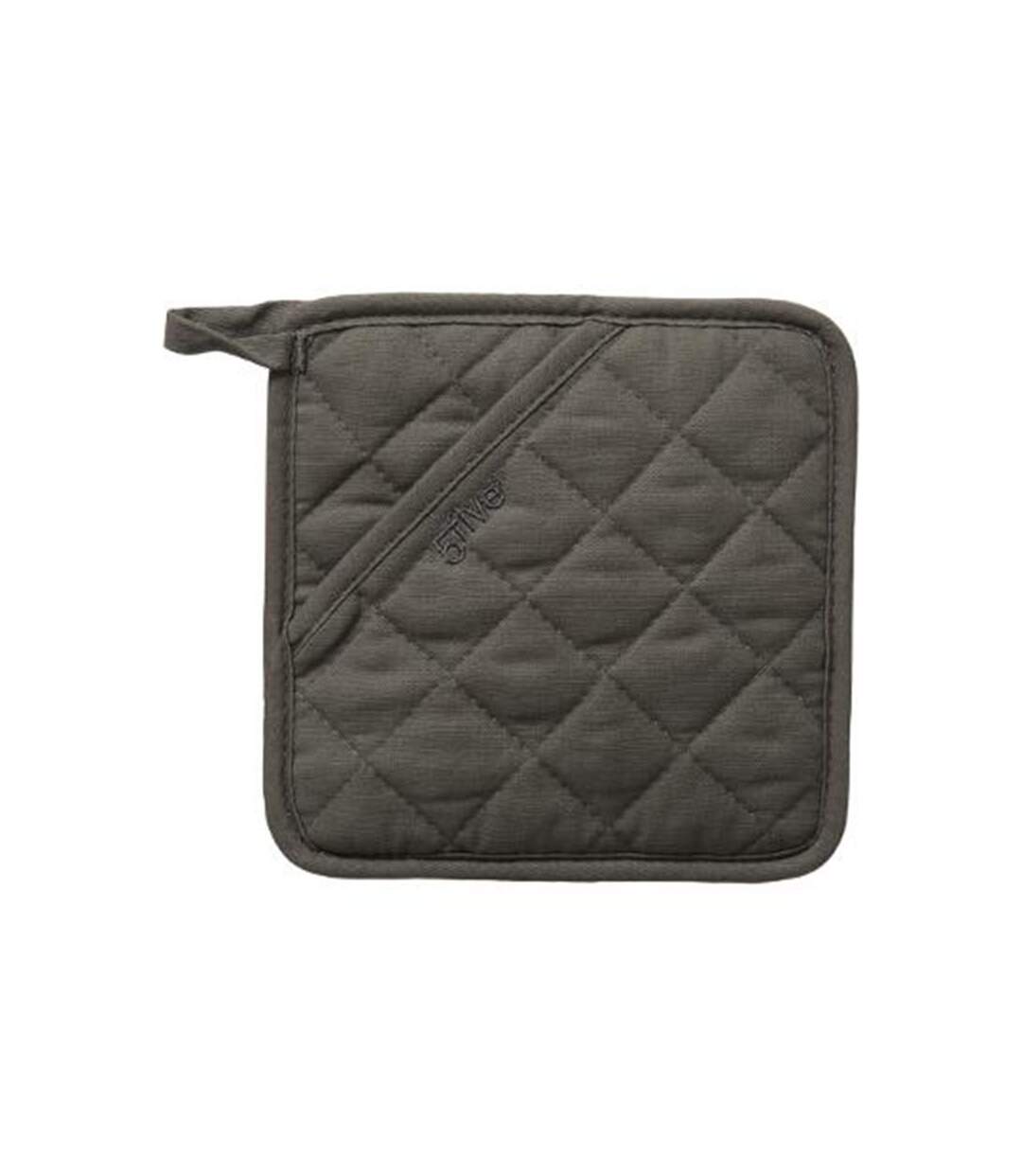 Manique de Cuisine Tissu & Silicone 18cm Gris