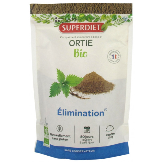 Super Diet poudre d'ortie bio - Drainage, élimination des toxines