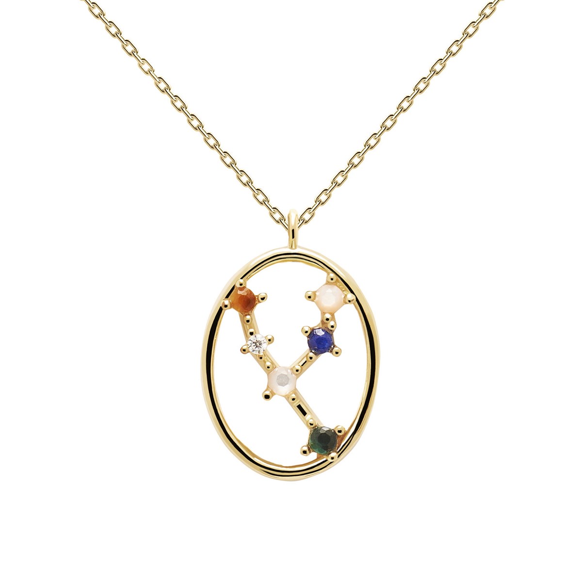 Collier PDPaola Taureau plaqué orCollection ZODIAC