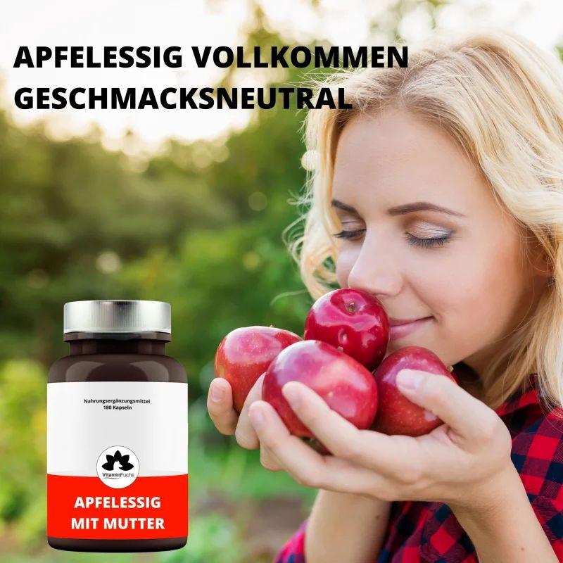 Apfelessig Kapseln mit Mutter - apple vinegar cider with mother - VitaminFuchs