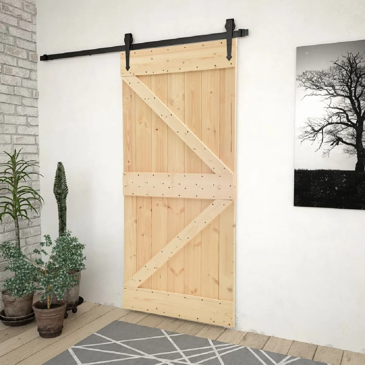 VIDAXL - Porte 100x210 cm Bois de pin massif