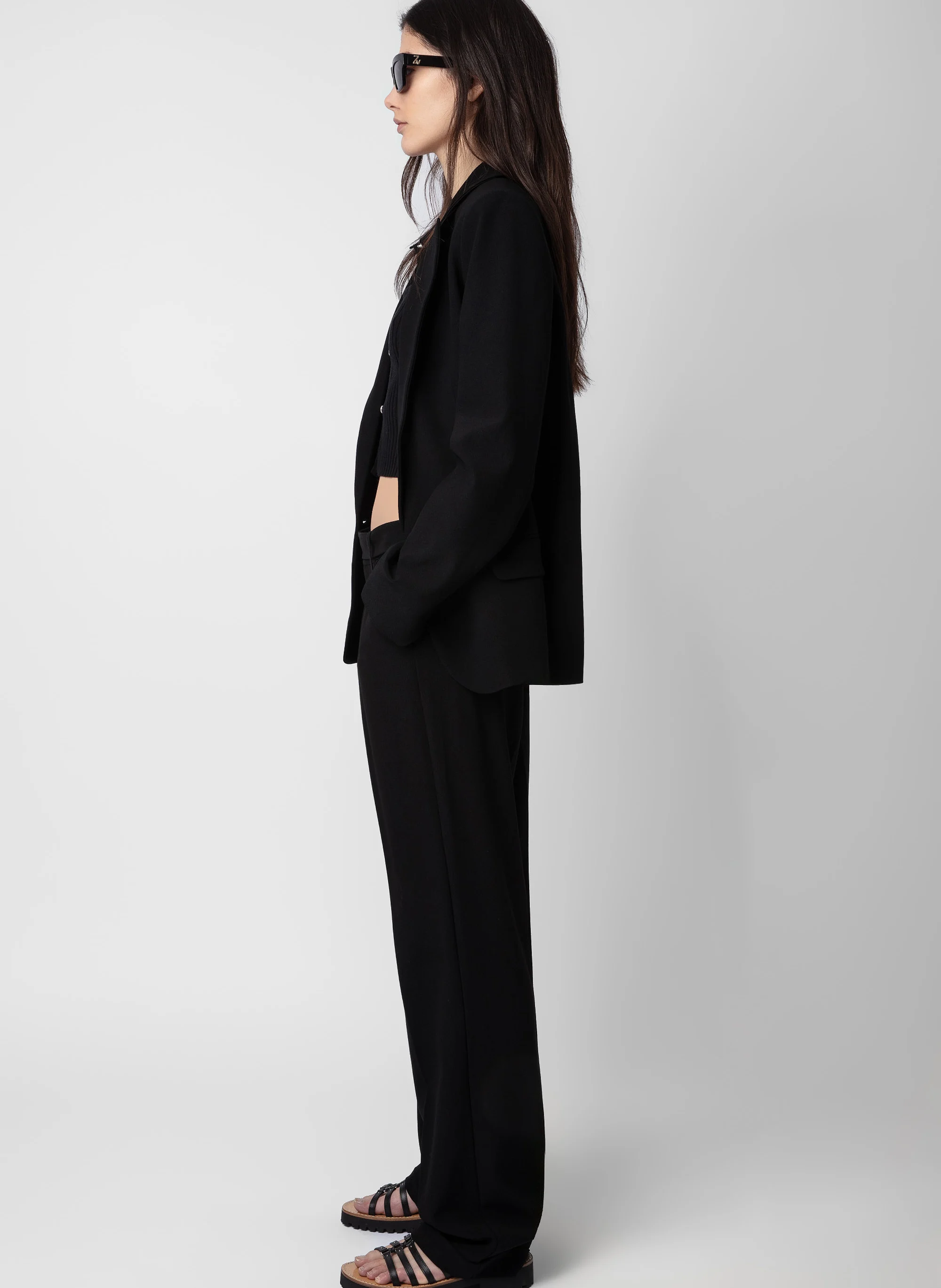 VOYAGE - Veste col tailleur | Noir