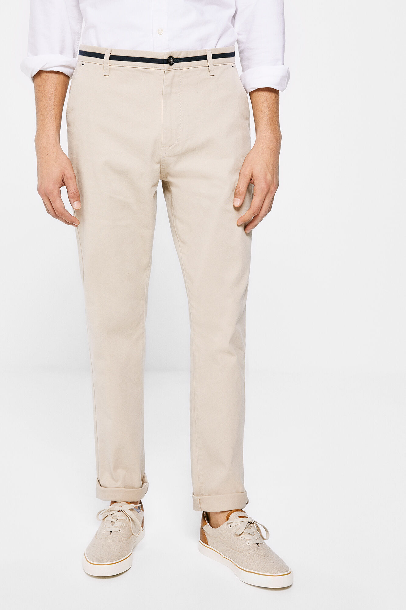 Calça chino normal - bege