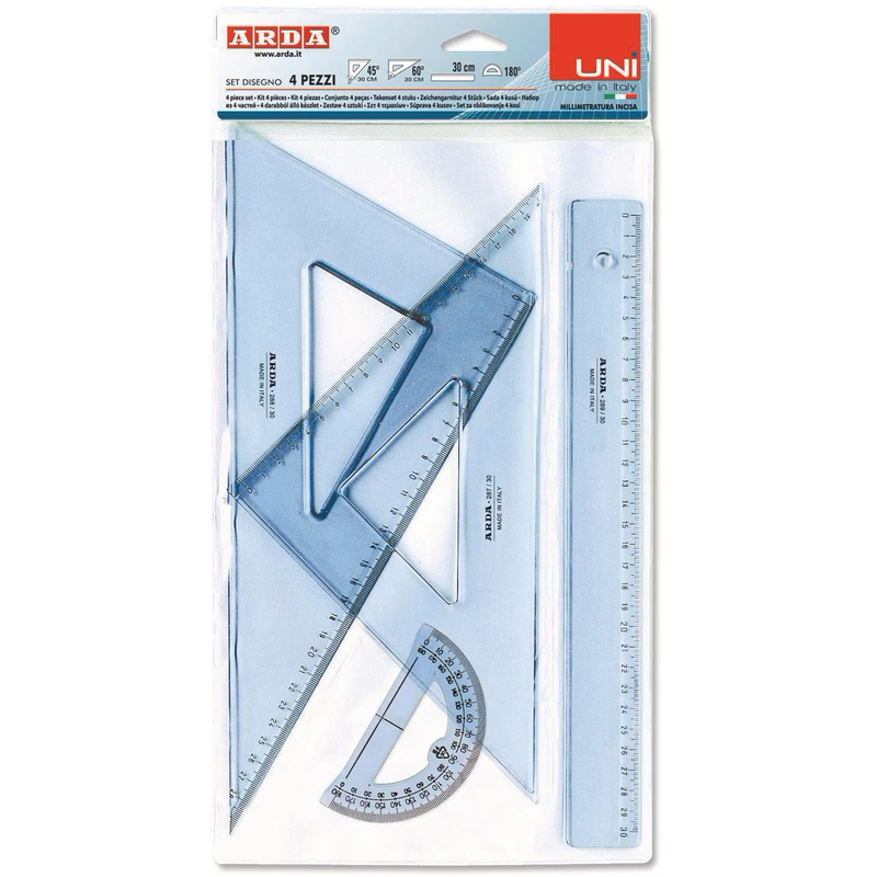Arda Geometrie-Set Uni, 4-teilig, 30 cm