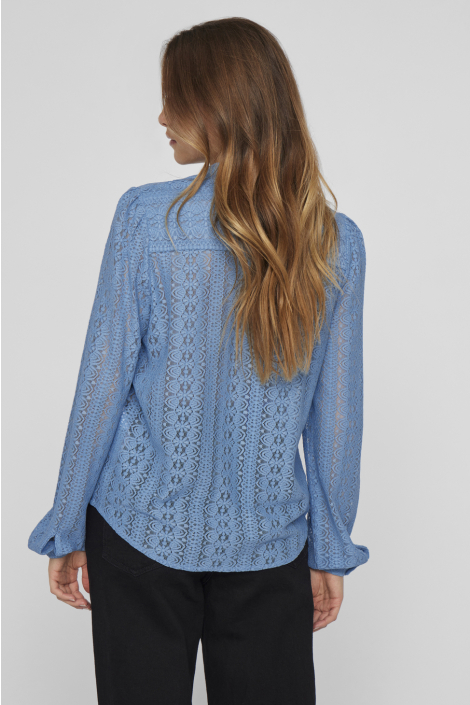 Vila blauwe dames blouse