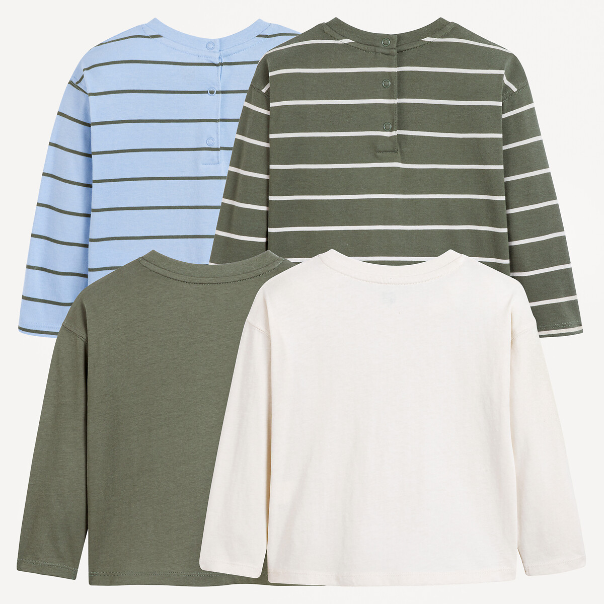 COLEÇÃO LA REDOUTE<br>Conjunto de 4 camisetas de manga comprida