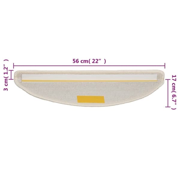 vidaXL Trappetrinnstepper 15 stk hvit 56x17x3 cm