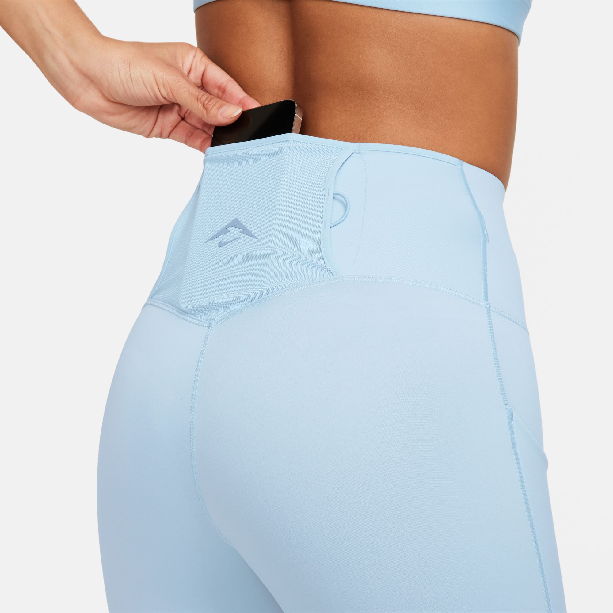 Trail Go High-Waisted 7/8 Running Tights Dame 440/Light Armory Blue/Blue Ashen Slate